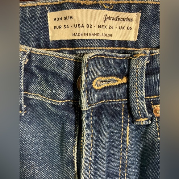 Stradivarius Jeans Mom Slim size 2 made in Bangladesh - Picture 6 of 6